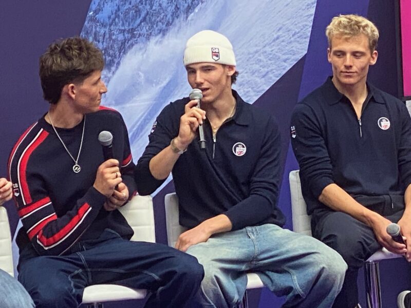 Zak, Freddy and Luca at London Snow Show. Image c/o PlanetSKI.